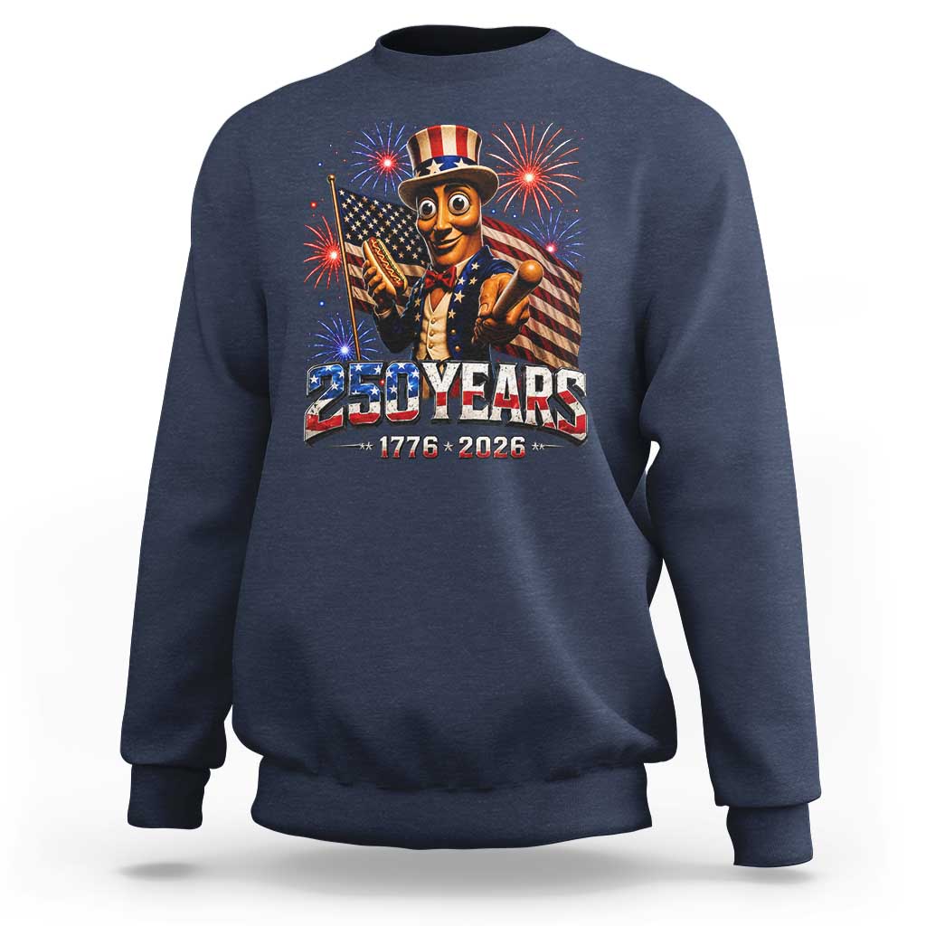 USA 250th Anniversary Tung Tung Sahur Sweatshirt Funny American Anniversary Celebration