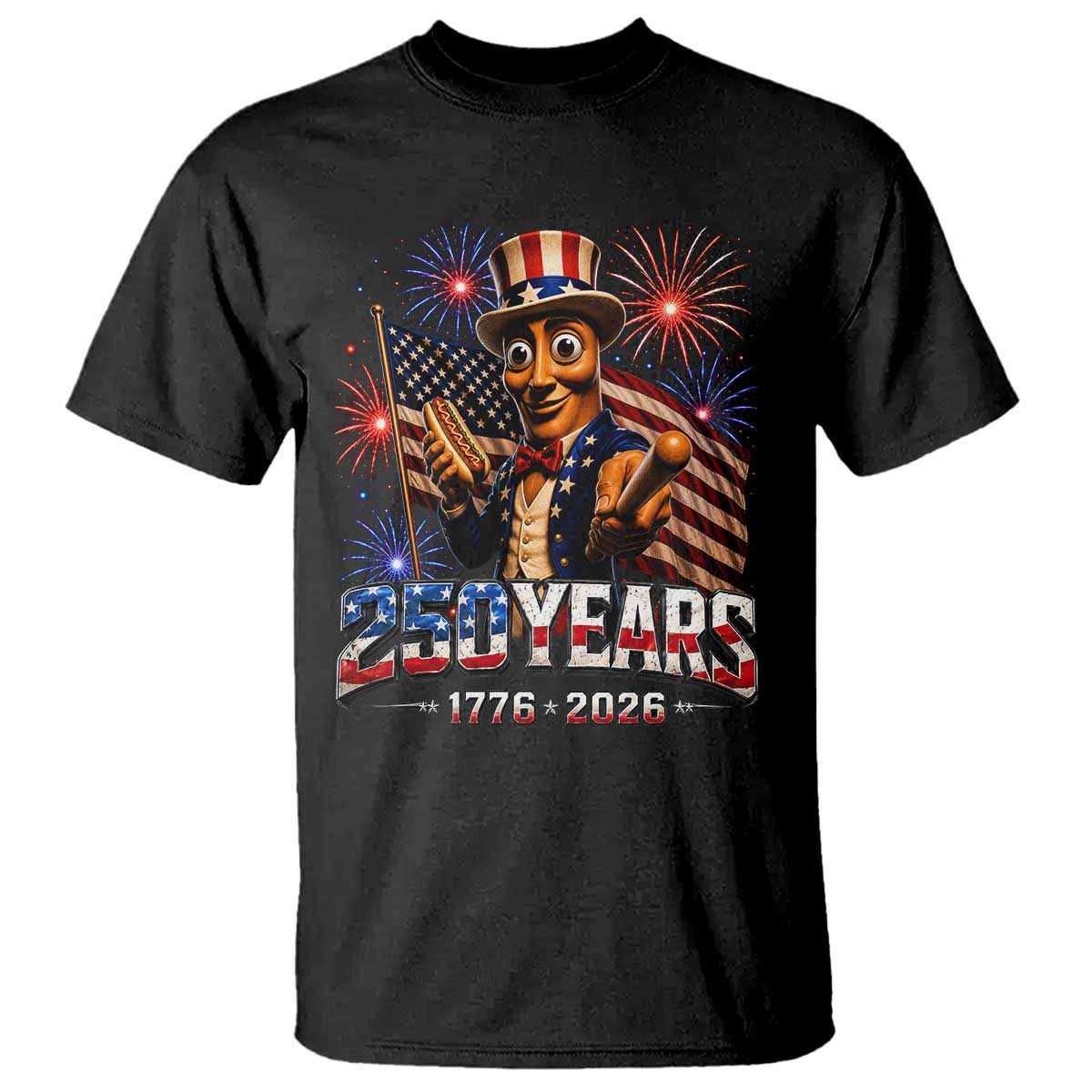 USA 250th Anniversary Tung Tung Sahur T Shirt Funny American Anniversary Celebration