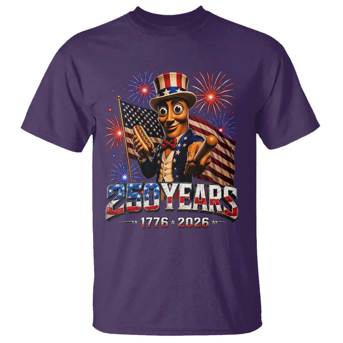 USA 250th Anniversary Tung Tung Sahur T Shirt Funny American Anniversary Celebration