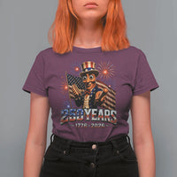 USA 250th Anniversary Tung Tung Sahur T Shirt For Women Funny American Anniversary Celebration