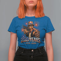 USA 250th Anniversary Tung Tung Sahur T Shirt For Women Funny American Anniversary Celebration