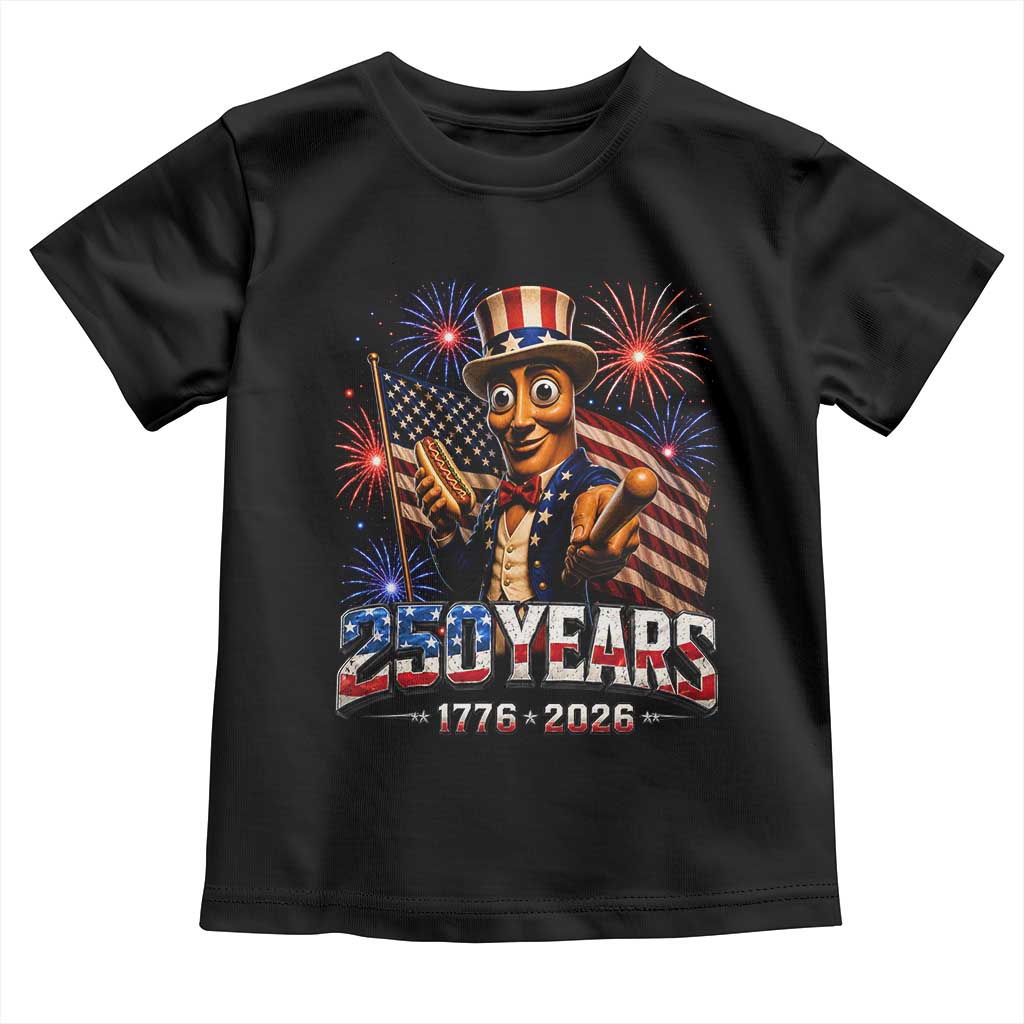 USA 250th Anniversary Tung Tung Sahur Toddler T Shirt Funny American Anniversary Celebration