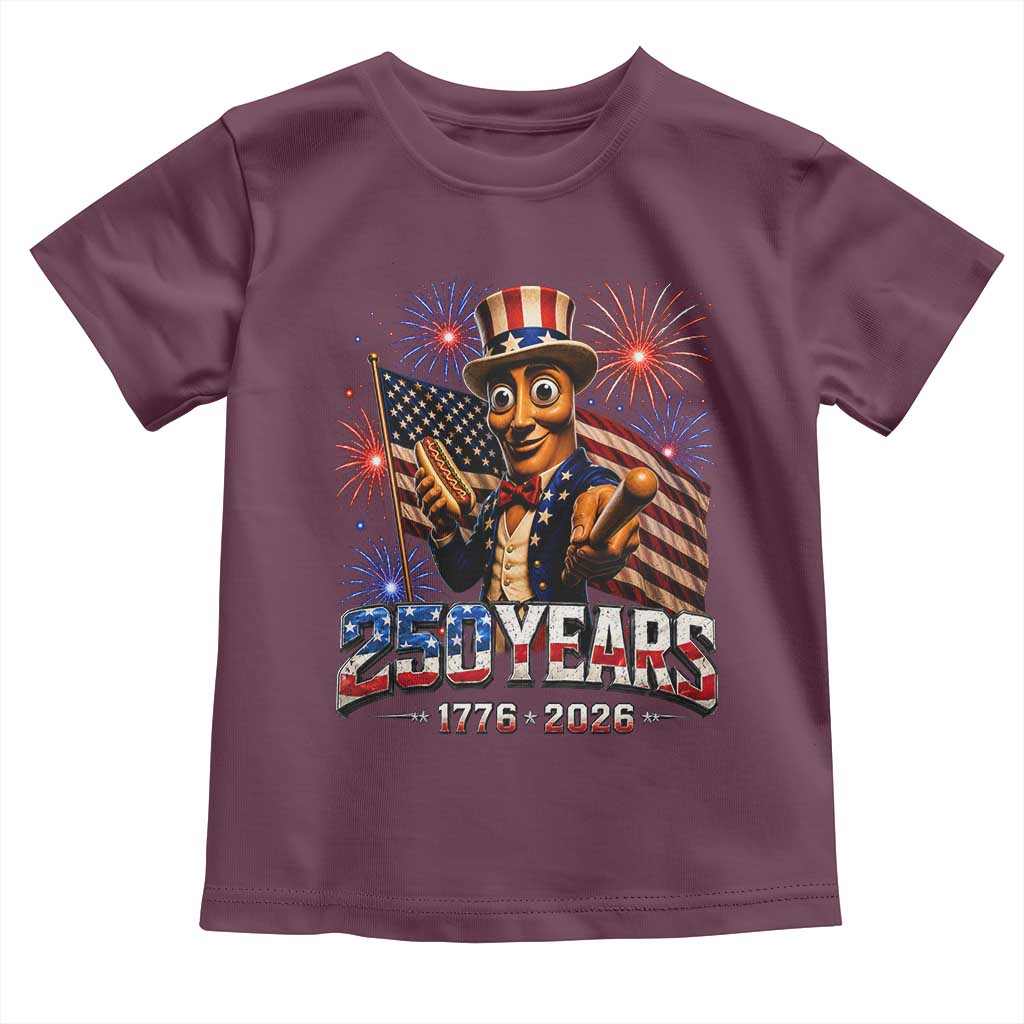 USA 250th Anniversary Tung Tung Sahur Toddler T Shirt Funny American Anniversary Celebration