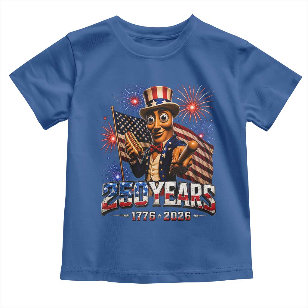USA 250th Anniversary Tung Tung Sahur Toddler T Shirt Funny American Anniversary Celebration