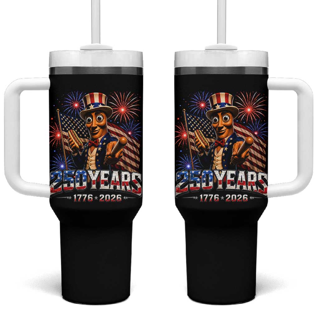 USA 250th Anniversary Tung Tung Sahur Tumbler With Handle Funny American Anniversary Celebration