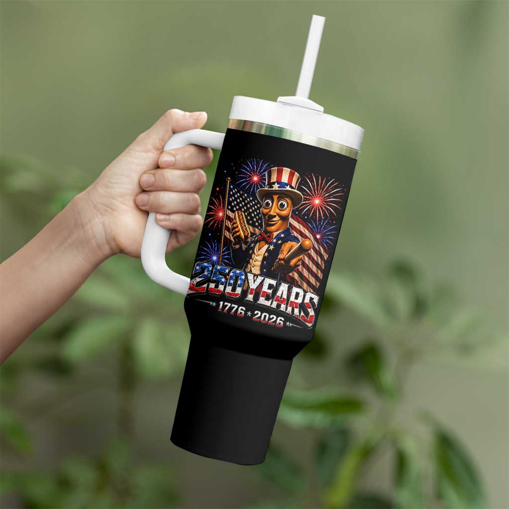USA 250th Anniversary Tung Tung Sahur Tumbler With Handle Funny American Anniversary Celebration