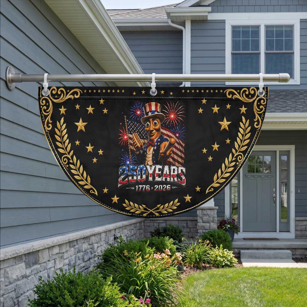 USA 250th Anniversary Tung Tung Sahur Patriotic Fan Flag Funny American Anniversary Celebration