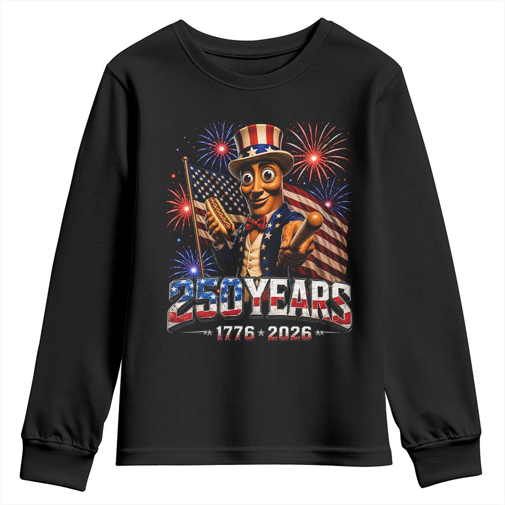 USA 250th Anniversary Tung Tung Sahur Youth Sweatshirt Funny American Anniversary Celebration
