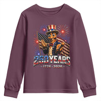 USA 250th Anniversary Tung Tung Sahur Youth Sweatshirt Funny American Anniversary Celebration