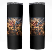 Patriotic Italian Brainrot Farmer Meme Skinny Tumbler Funny USA Freedom Jet Fighter Graphic