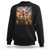 Patriotic Italian Brainrot Farmer Meme Sweatshirt Funny USA Freedom Jet Fighter Graphic
