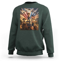 Patriotic Italian Brainrot Farmer Meme Sweatshirt Funny USA Freedom Jet Fighter Graphic
