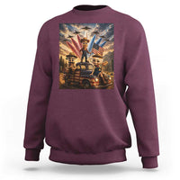 Patriotic Italian Brainrot Farmer Meme Sweatshirt Funny USA Freedom Jet Fighter Graphic
