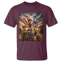 Patriotic Italian Brainrot Farmer Meme T Shirt Funny USA Freedom Jet Fighter Graphic