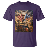 Patriotic Italian Brainrot Farmer Meme T Shirt Funny USA Freedom Jet Fighter Graphic