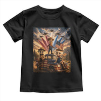 Patriotic Italian Brainrot Farmer Meme Toddler T Shirt Funny USA Freedom Jet Fighter Graphic