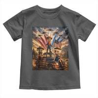 Patriotic Italian Brainrot Farmer Meme Toddler T Shirt Funny USA Freedom Jet Fighter Graphic