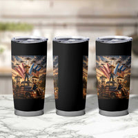 Patriotic Italian Brainrot Farmer Meme Tumbler Cup Funny USA Freedom Jet Fighter Graphic