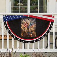Italian Brainrot Farmer Meme Patriotic Fan Flag Funny USA Freedom Jet Fighter Graphic