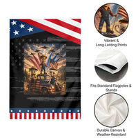 Italian Brainrot Farmer Meme Patriotic Garden Flag Funny USA Freedom Jet Fighter Graphic