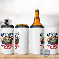 USA 250th Anniversary Feminist 4 in 1 Can Cooler Tumbler Girls Will Be Girls