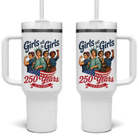 USA 250th Anniversary Feminist Tumbler With Handle Girls Will Be Girls