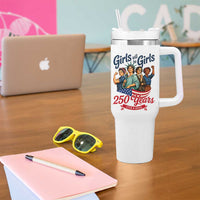 USA 250th Anniversary Feminist Tumbler With Handle Girls Will Be Girls