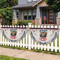 USA 250th Anniversary Feminist Patriotic Fan Flag Girls Will Be Girls