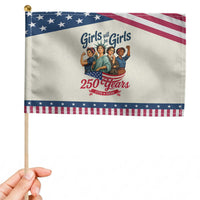 USA 250th Anniversary Feminist Patriotic Handheld Flag Girls Will Be Girls