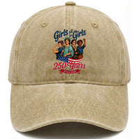 USA 250th Anniversary Feminist Washed Cotton Baseball Cap Girls Will Be Girls