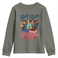 USA 250th Anniversary Feminist Youth Sweatshirt Girls Will Be Girls