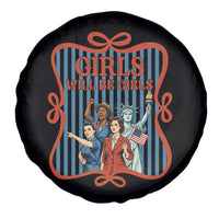Red White Blue Feminist Pride Spare Tire Cover Girls Will Be Girls