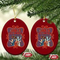 Red White Blue Feminist Pride Ceramic Ornament Girls Will Be Girls