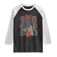 Red White Blue Feminist Pride Raglan Shirt Girls Will Be Girls