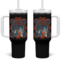 Red White Blue Feminist Pride Tumbler With Handle Girls Will Be Girls