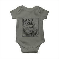 Vintage USA 250 Patriotic Pride Baby Onesie Land Of The Free