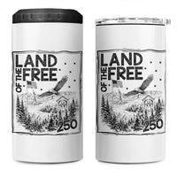 Vintage USA 250 Patriotic Pride 4 in 1 Can Cooler Tumbler Land Of The Free