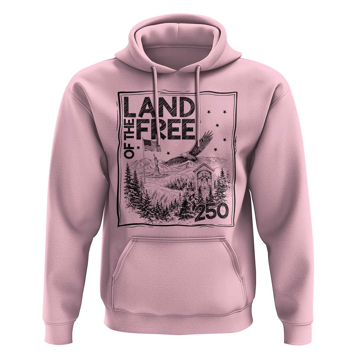 Vintage USA 250 Patriotic Pride Hoodie Land Of The Free
