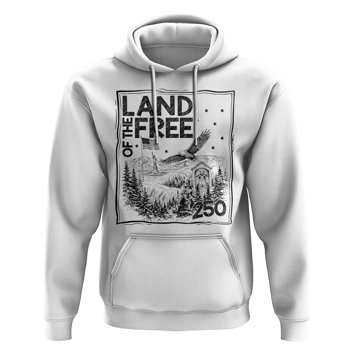 Vintage USA 250 Patriotic Pride Hoodie Land Of The Free