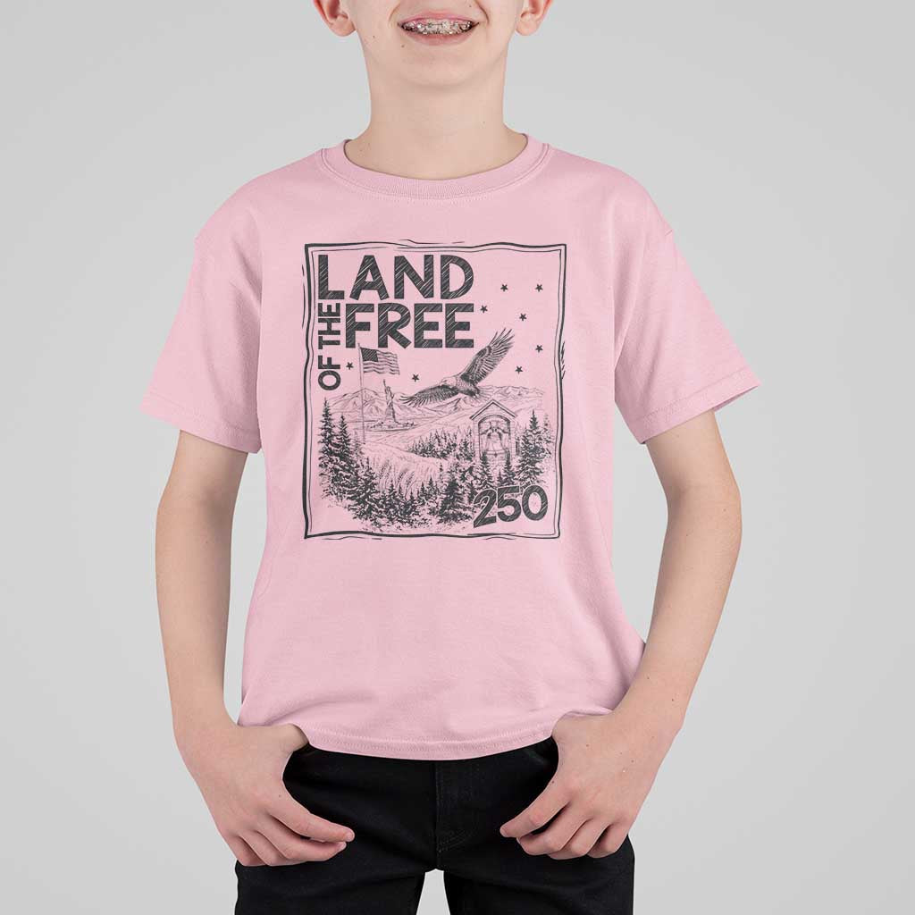 Vintage USA 250 Patriotic Pride T Shirt For Kid Land Of The Free