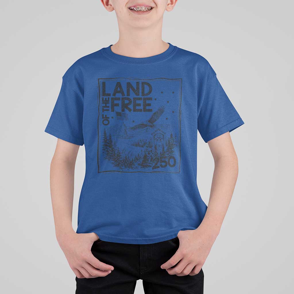 Vintage USA 250 Patriotic Pride T Shirt For Kid Land Of The Free