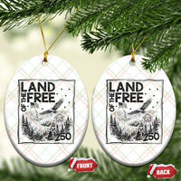 Vintage USA 250 Patriotic Pride Ceramic Ornament Land Of The Free