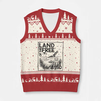 Vintage USA 250 Patriotic Pride V-Neck Knit Sweater Vest Land Of The Free