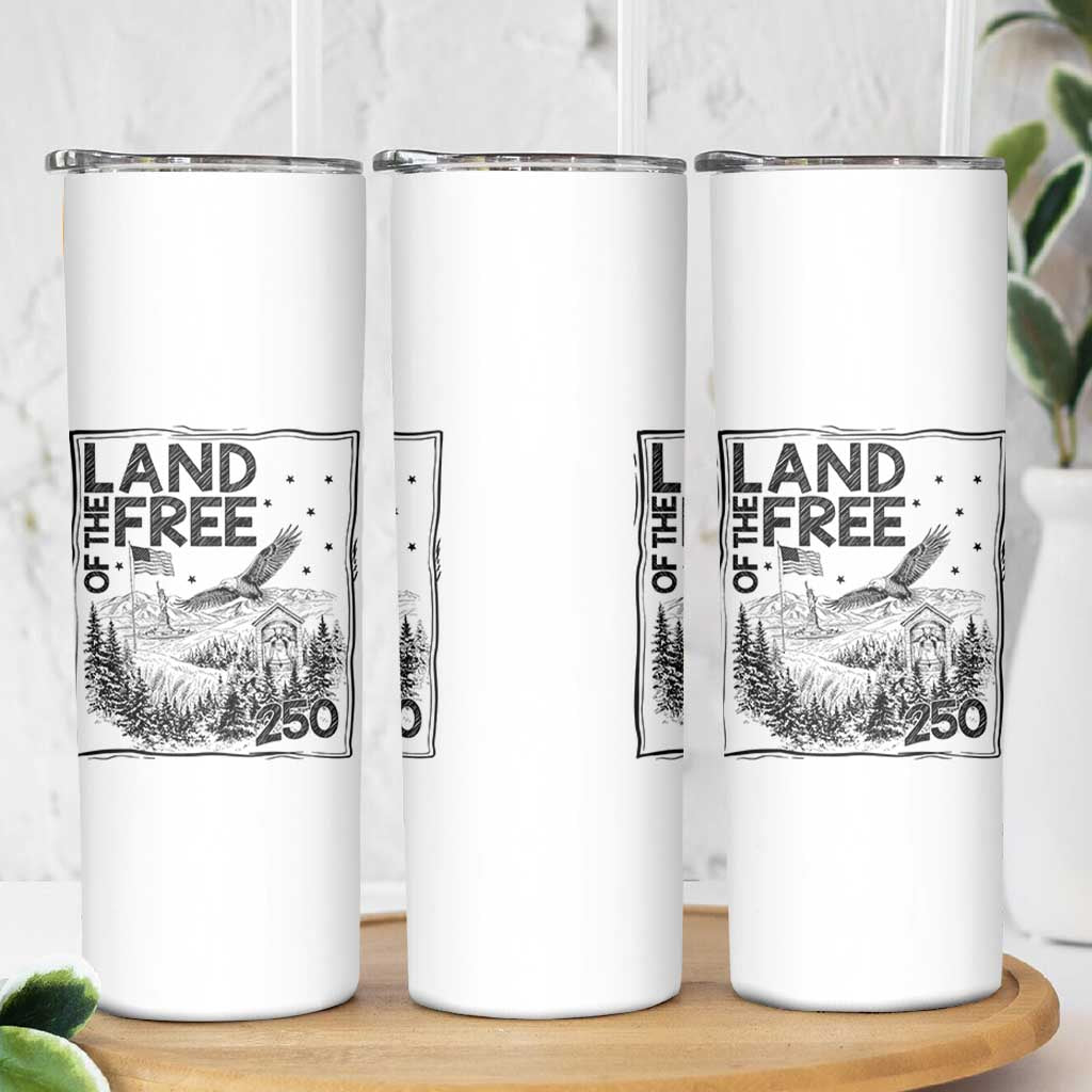 Vintage USA 250 Patriotic Pride Skinny Tumbler Land Of The Free