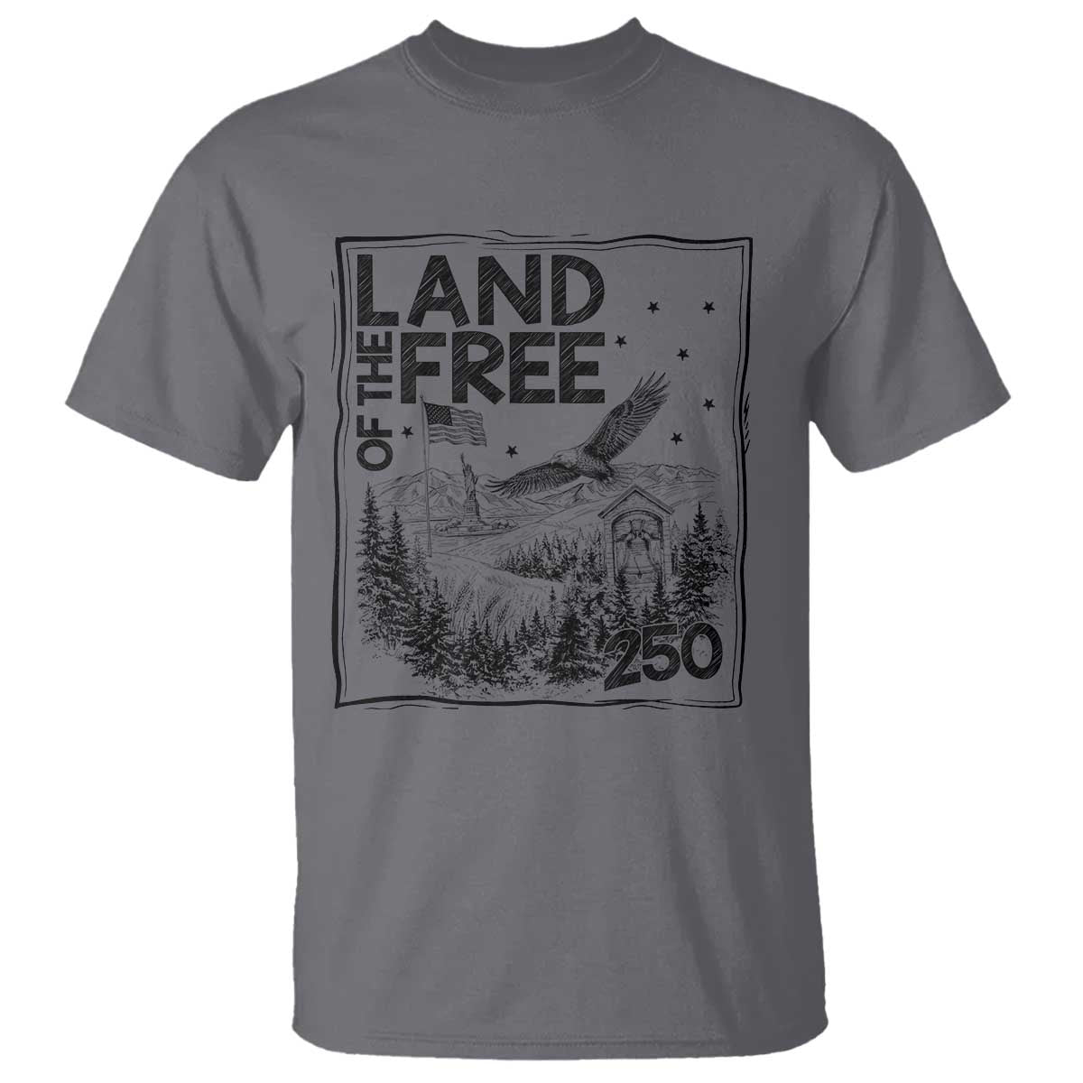 Vintage USA 250 Patriotic Pride T Shirt Land Of The Free
