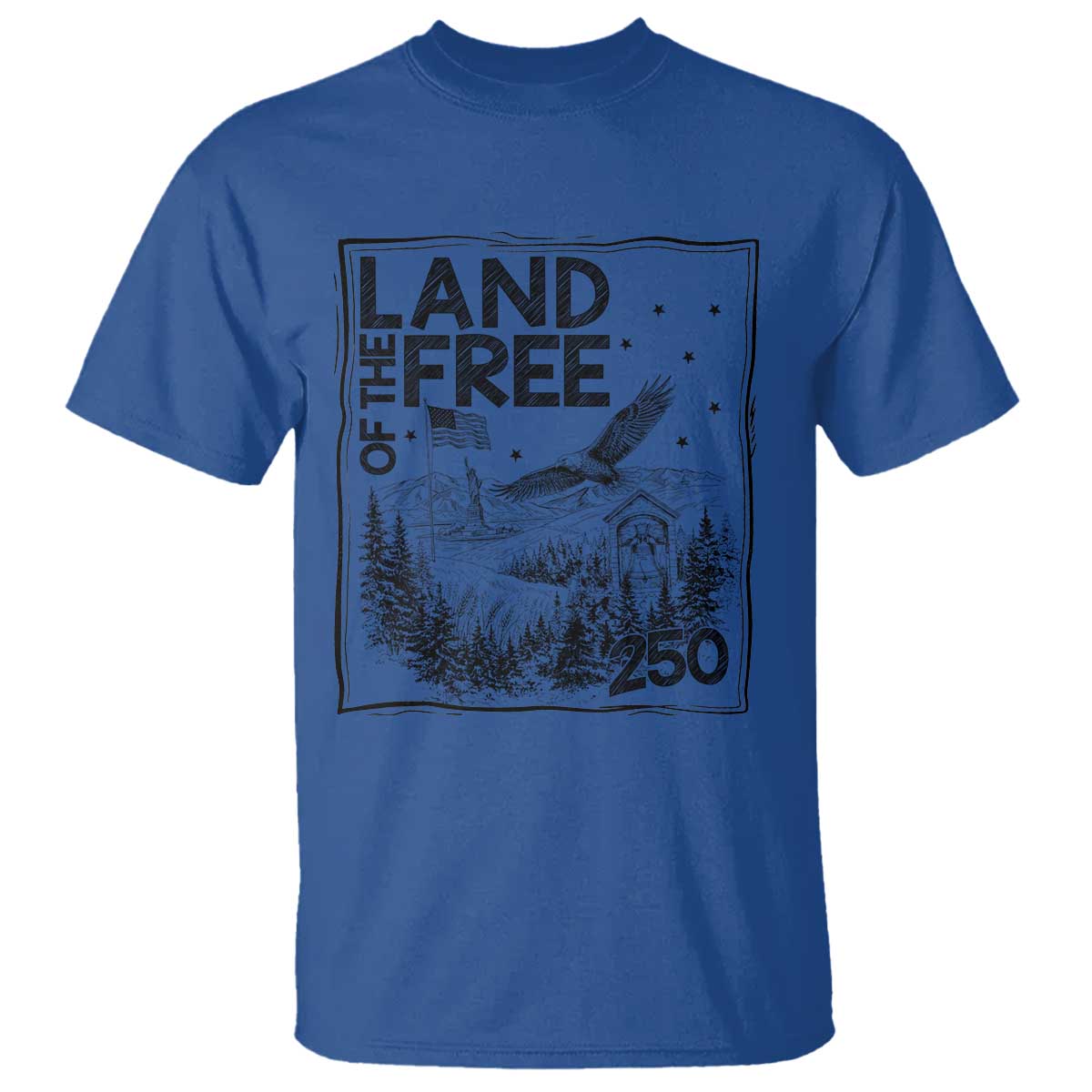 Vintage USA 250 Patriotic Pride T Shirt Land Of The Free