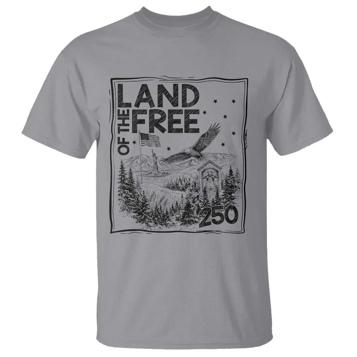 Vintage USA 250 Patriotic Pride T Shirt Land Of The Free