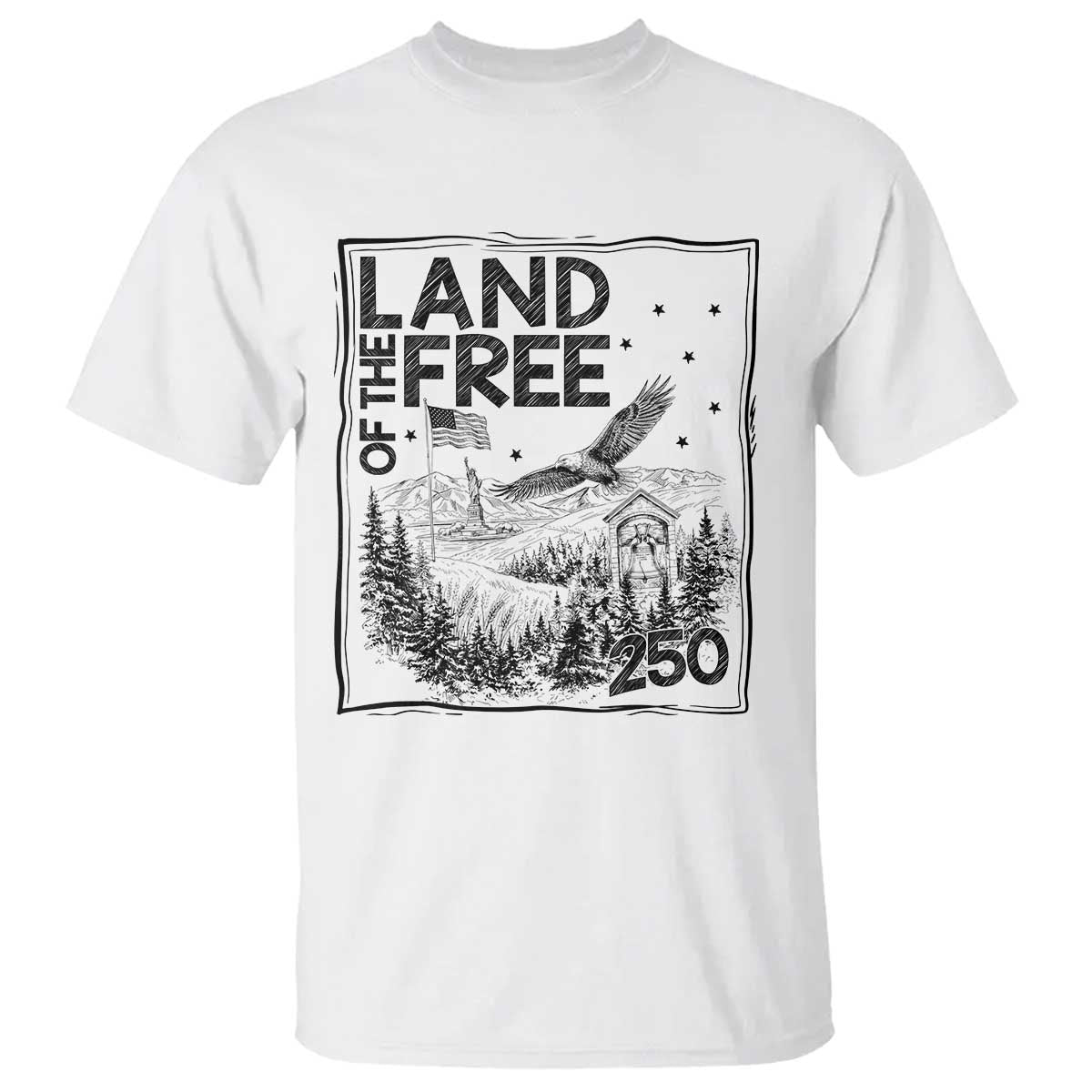 Vintage USA 250 Patriotic Pride T Shirt Land Of The Free