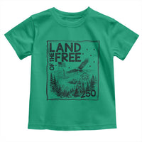 Vintage USA 250 Patriotic Pride Toddler T Shirt Land Of The Free
