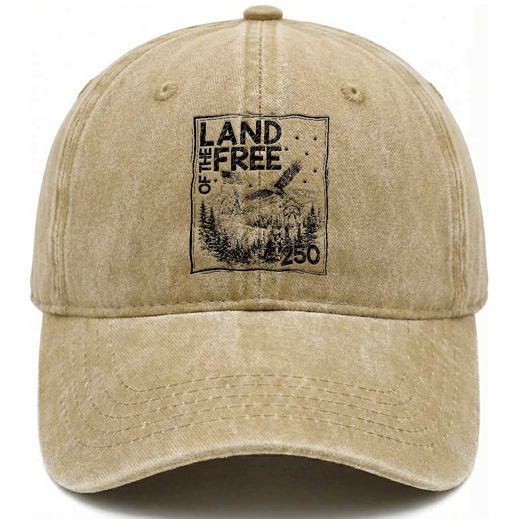 Vintage USA 250 Patriotic Pride Washed Cotton Baseball Cap Land Of The Free